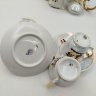 Купить Сервиз кофейный "Галантная сцена" на 3 персоны (9 предметов), фарфор, деколь, люстр, золочение, FP Zajecar, Югославия, 1970-1980 гг.