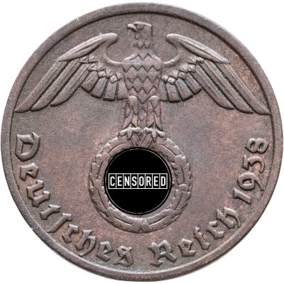 купить Германия, Третий рейх 1 рейхспфенниг (reichspfennig) 1938 "А"