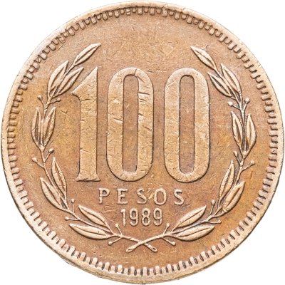 купить Чили 100 песо (pesos) 1989