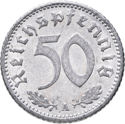 купить Германия, Третий рейх 50 рейхспфеннигов 1935, знак монетного двора "A" — Берлин