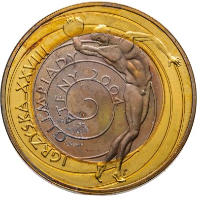 купить Польша 10 злотых (zlotych) 2004 XXVIII летние Олимпийские Игры, Афины 2004 - Дискобол