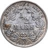 Купить Германия 1/2 марки (mark) 1918 Знак монетного двора: "F" - Штутгарт, в слабе Монетник.ру MS64