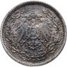 Купить Германия 1/2 марки (mark) 1918 Знак монетного двора: "F" - Штутгарт, в слабе Монетник.ру MS64