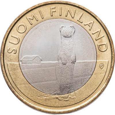 купить Финляндия 5 евро 2015 "Исторические регионы Финляндии. Животные - Остроботния"