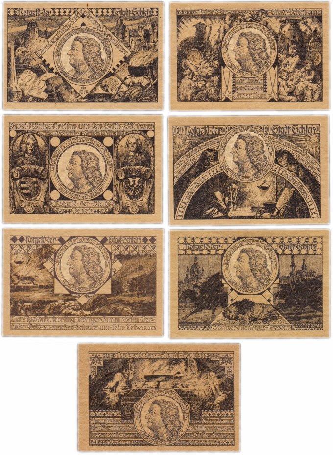 купить Германия (Тюрингия: Шлейц) набор из 7 нотгельдов 1921
