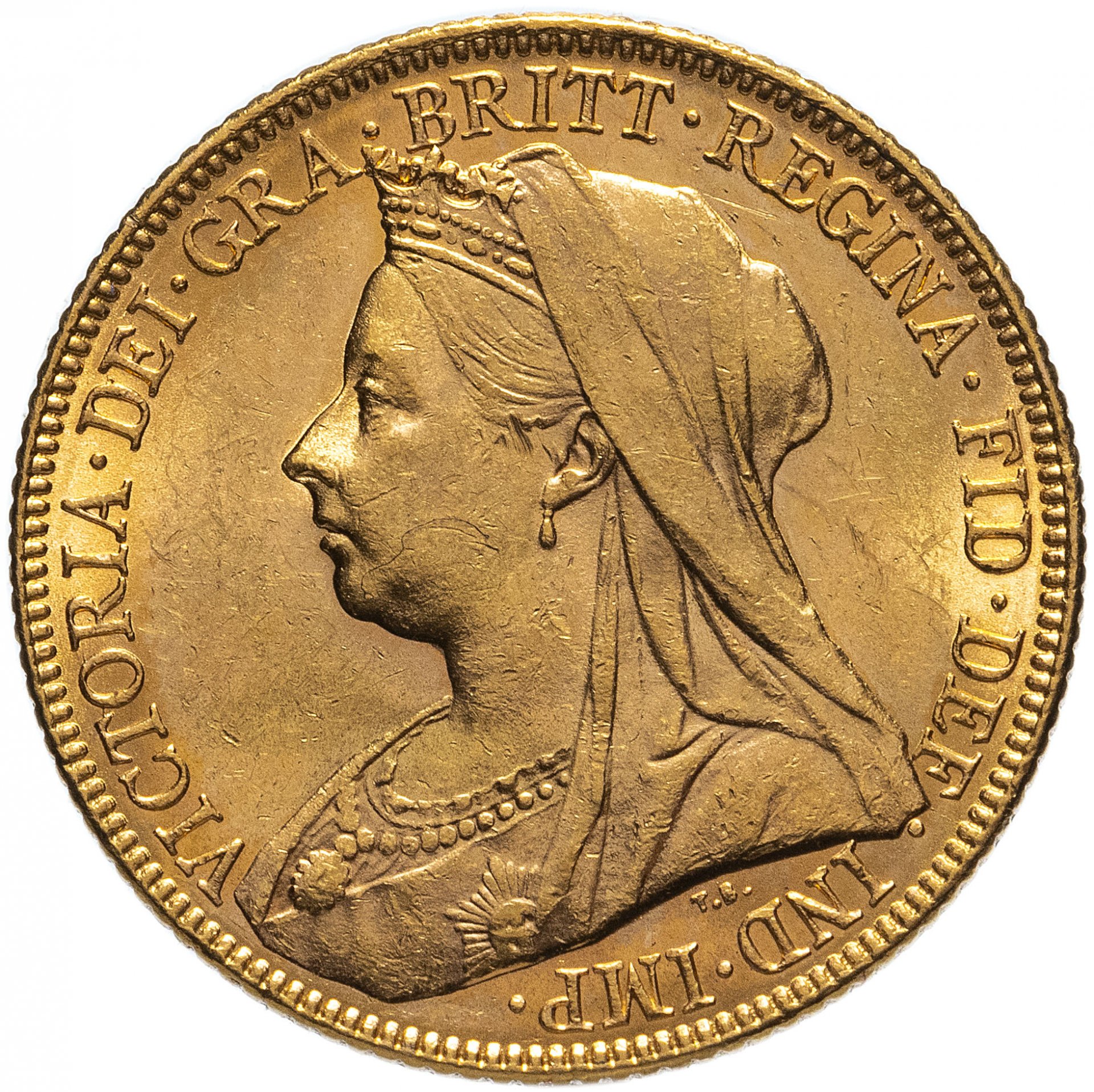 Монета великобритания, 1 фунт стерлингов (соверен, sovereign) 1899 с  портретом Королевы Виктории стоимостью 59924 руб.