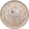 Купить Германия 1/2 марки (mark) 1915 Знак монетного двора: "A" - Берлин