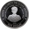 Купить Барбадос 1 доллар (dollar) 1994  королева-мать