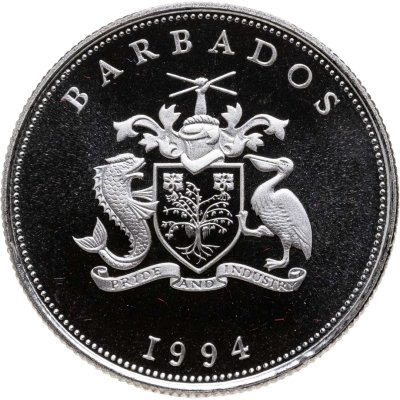 купить Барбадос 1 доллар (dollar) 1994 королева-мать