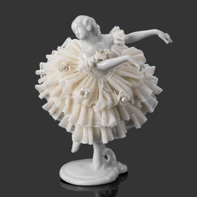 купить Статуэтка "Балерина" ("Танцовщица"), фарфор, кружевной фарфор, Aelteste Volkstedt, Германия, 1945-1958 гг.