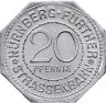 Купить Германия "Нюрнберг" 20 пфеннигов 1919 "Вход в замок" нотгельд трамвайный жетон