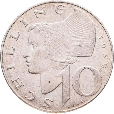 купить Австрия 10 шиллингов (shillings) 1957