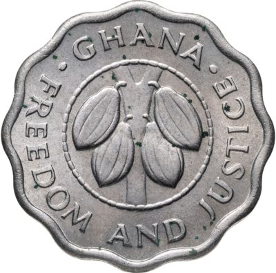 купить Гана 2 1/2 песевы (pesewas) 1967