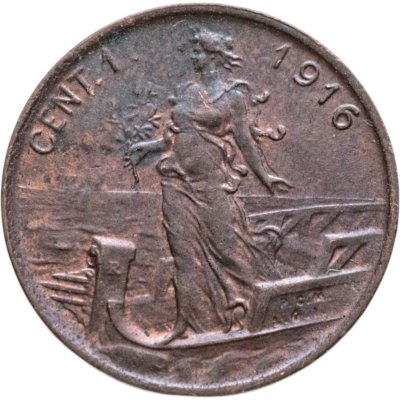 купить Италия 1 чентезимо (centesimo) 1916