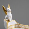 Купить Лоток для ювелирных украшений с декором в виде грифонов (из туалетного набора "Ленинград", посвященного 250-летию города), фарфор, золочение, Ленинградский фарфоровый завод (ЛФЗ), скульптор С.Е. Яковлева, СССР, 1957 г.