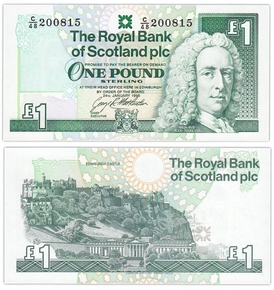 купить Шотландия 1 фунт 1996 (Pick 351c)