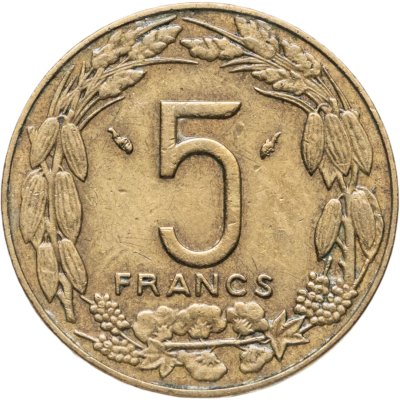 купить Центральная Африка (BEAC) 5 франков (francs) 1975