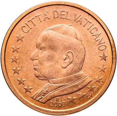 купить Ватикан 5 центов (cents) 2003 "Портрет Папы Иоана Павла II"