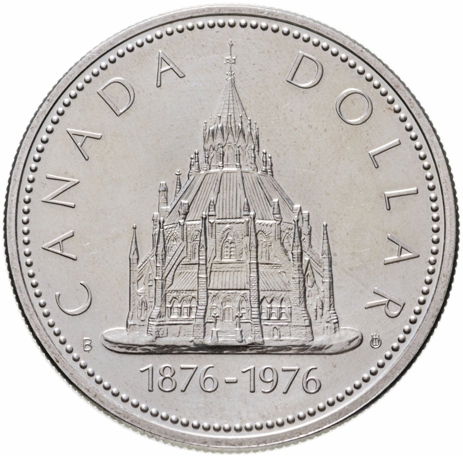 купить Канада 1 доллар (dollar) 1976  100 лет Оттавской парламентской библиотеке