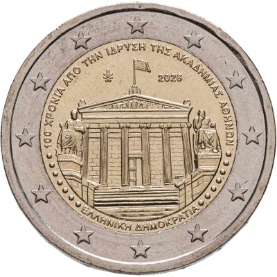 купить [ПОДАРОК!] Греция 2 евро (euro) 2026 "100 лет Афинской академии"