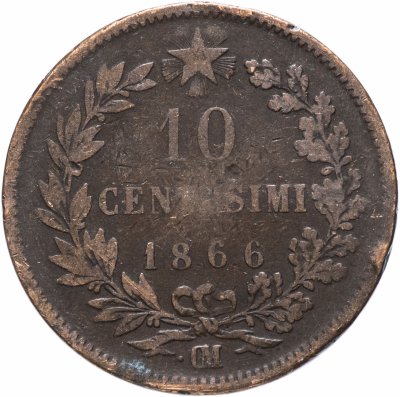 купить Италия 10 чентезимо 1866 .ОМ
