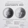 Купить Остров Ниуэ 5 долларов 2023 "Континент Африка Килиманджаро", в футляре с сертификатом