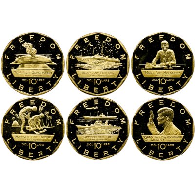 купить Маршалловы острова набор 10 долларов 1995 «Жизнь и время Кеннеди» из 6 монет