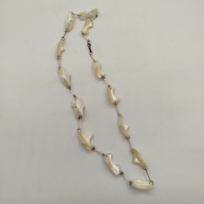 купить Бусы с бусинами абстрактной формы, металл, перламутр, СССР, 1980-1990 гг.