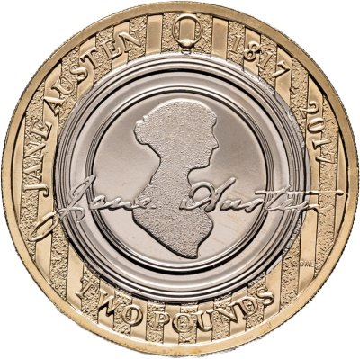 купить Великобритания 2 фунта (pounds) 2017 "200 лет со дня смерти Джейн Остин"