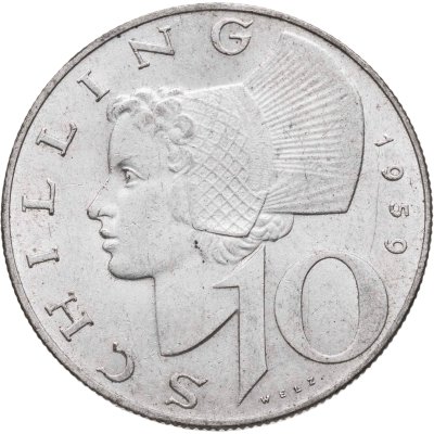 купить Австрия 10 шиллингов (shillings) 1959