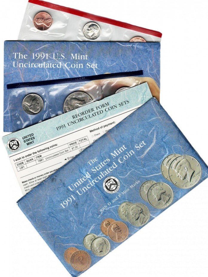 купить США набор монет 1991 P+D (12 монет)