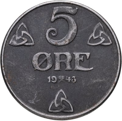 купить Норвегия 5 эре (ore) 1943