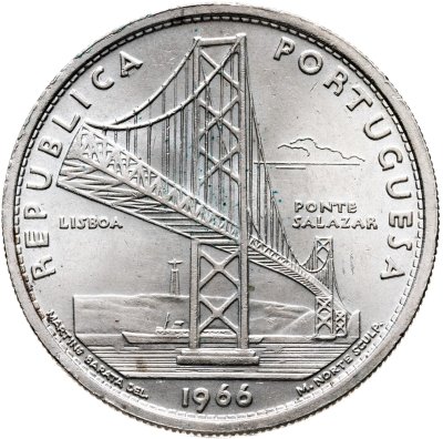 купить Португалия 20 эскудо (escudos) 1966 "Открытие моста Антониу Салазара"