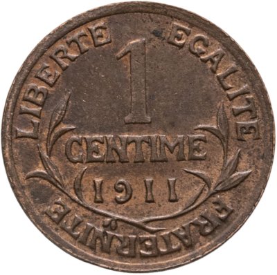 купить Франция 1 сантим (centime) 1911