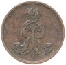 Купить Германия, Королевство Ганновер 1 пфенниг 1862 В