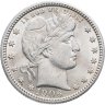 Купить США 25 центов (квотер, 1/4 доллара, quarter dollar) 1906 Barber Quarter в слабе Монетник. ру MS63