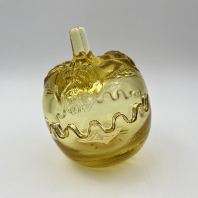 купить Шкатулка (бонбоньерка) "Яблоко раздора", автор Муратов В.С., хрусталь, выдувание в форму, лепной декор, Гусевской хрустальный завод (Гусь-Хрустальный), СССР, 1980-1990 гг.