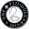 Купить Фиджи 1 доллар 2013 "Китайский гороскоп - Год змеи" в футляре с сертификатом