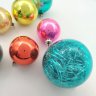 Купить Набор елочных игрушек в виде шаров (7 штук), стекло, роспись, металл, стекло, роспись, металл, СССР, 1950-1970 гг.
