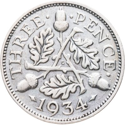 купить Великобритания 3 пенса (pence) 1934