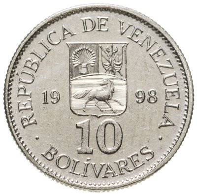 купить Венесуэла 10 боливаров (bolivares) 1998
