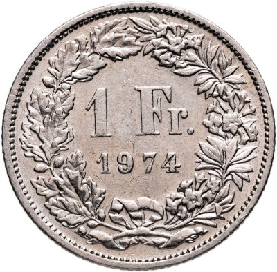 купить Швейцария 1 франк (franc) 1974
