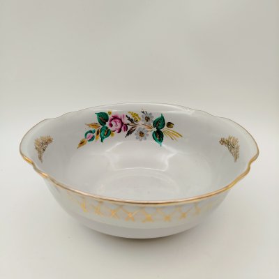 купить Салатник с цветочным декором, фарфор, роспись, люстр, золочение, Барановский фарфоровый завод, СССР, 1970-1991 гг.