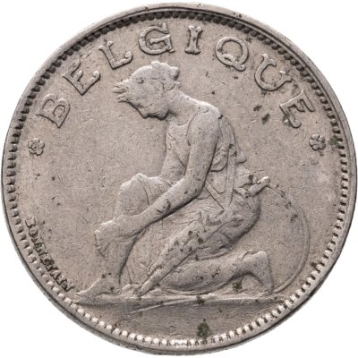 купить Бельгия 1 франк 1922 Надпись на французском - 'BELGIQUE'
