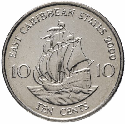 купить Восточные Карибы 10 центов (cents) 2000