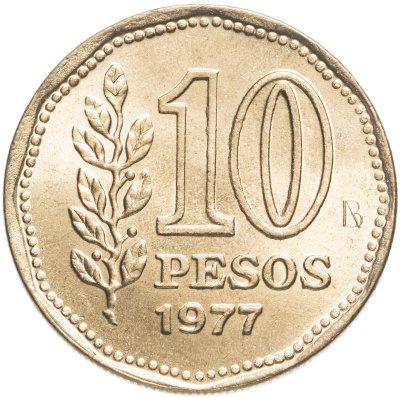 купить Аргентина 10 песо (pesos) 1977