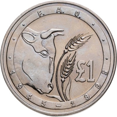 купить Кипр 1 фунт (pound) 1995 50 лет ФАО