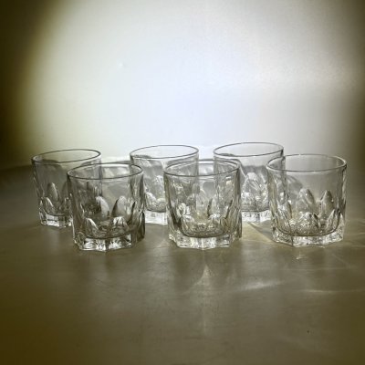 купить Набор из 6-ти стопок с рельефным декором, стекло, СССР, 1980-1990 гг.