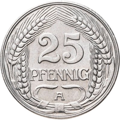 купить Германия 25 пфеннигов (pfennig) 1910 A