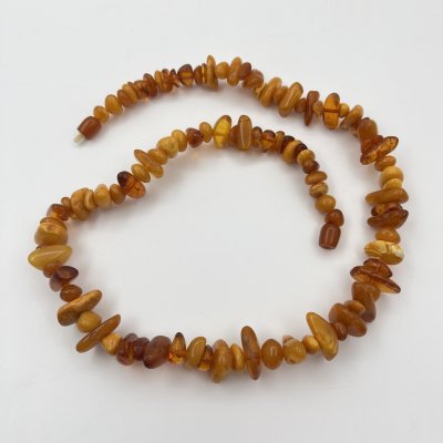 купить Бусы винтажные с бусинами различных форм и размеров, янтарь, СССР, 1970-1990 гг.